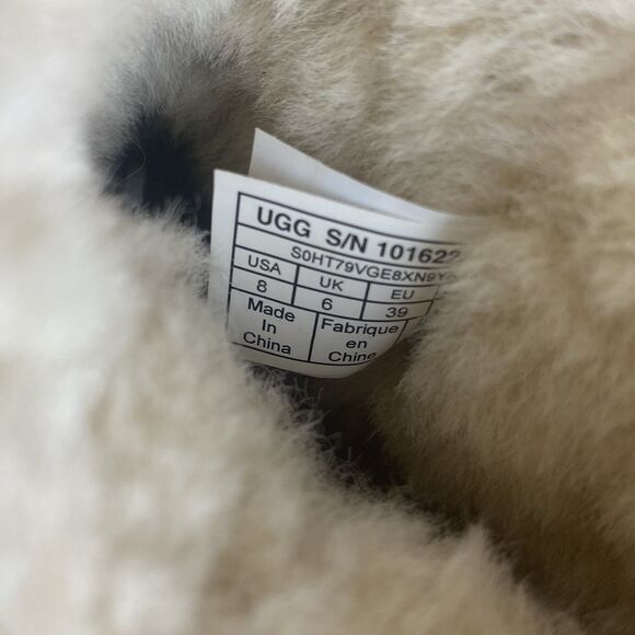 UGG Classic Mini II Boots Womens 8 Chestnut Leather Sheepskin Pull On Winter - Picture 10 of 11